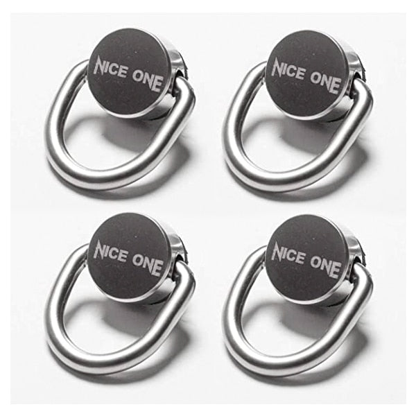 Nice One 4 pezzi vite ad anello a D 1/4″ vite di fissaggio in acciaio inox per aggancio mirrorless a tracolla Nice One 4 pezzi vite ad anello a D 1/4″ vite di fissaggio in acciaio inox per aggancio mirrorless a tracolla